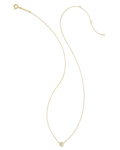 0.15 ct Audrey 14k Yellow Gold Pendant Necklace in White Diamond