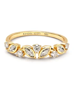 0.54 ct Becca 14k Yellow Gold Band Ring in White Diamond