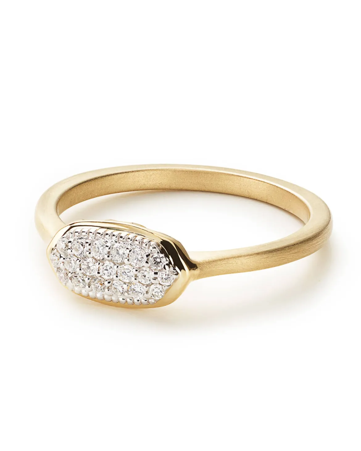 0.14 ct Isa Ring in Pave Diamond and 14k Yellow Gold