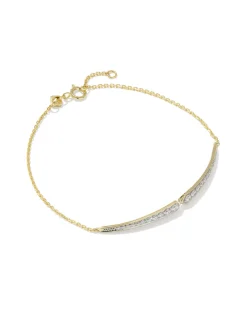 0.46 ct Lab Grown Diamond Adia 14k Yellow Gold Delicate Chain Bracelet