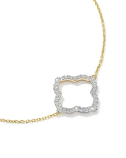 0.25 ct Lab Grown Diamond Dira 14k Yellow Gold Open Frame Delicate Chain Bracelet