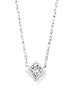0.75 ct Lab Grown Diamond Michelle 14k White Gold Pendant Necklace