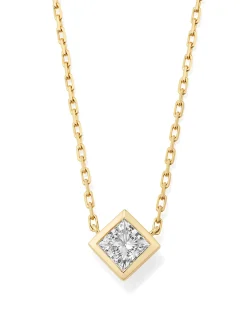0.75 ct Lab Grown Diamond Michelle 14k Yellow Gold Pendant Necklace