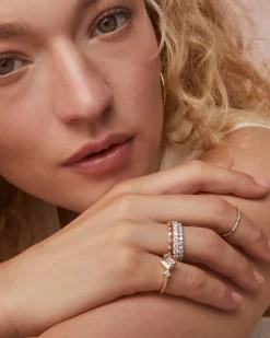 0.85 ct Lab Grown Diamond Michelle 14k Yellow Gold Band Ring