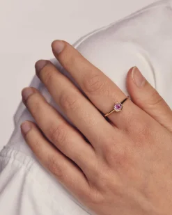 0.36 ct Lab Grown Gemstone Davie 14k Yellow Gold Band Ring
