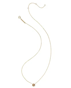 0.36 ct Lab Grown Gemstone Short 14k Yellow Gold Pendant