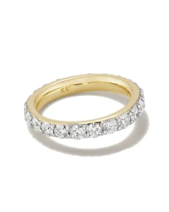 2 ct Lab Grown White Diamond Marilyn Band Ring in 14k Yellow Gold
