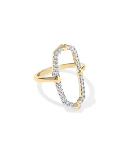 0.36 ct Lab Grown White Diamond Astrid 14k Yellow Gold Open Frame Ring