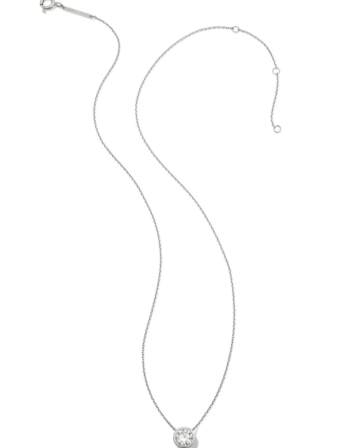 1 ct Lab Grown White Diamond Audrey Pendant Necklace in 14k White Gold