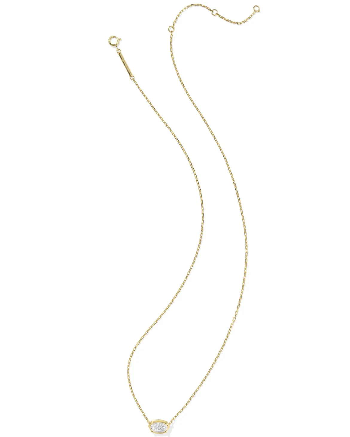 1 ct Lab Grown White Diamond Custom Elisa Pendant Necklace in 14k Yellow Gold