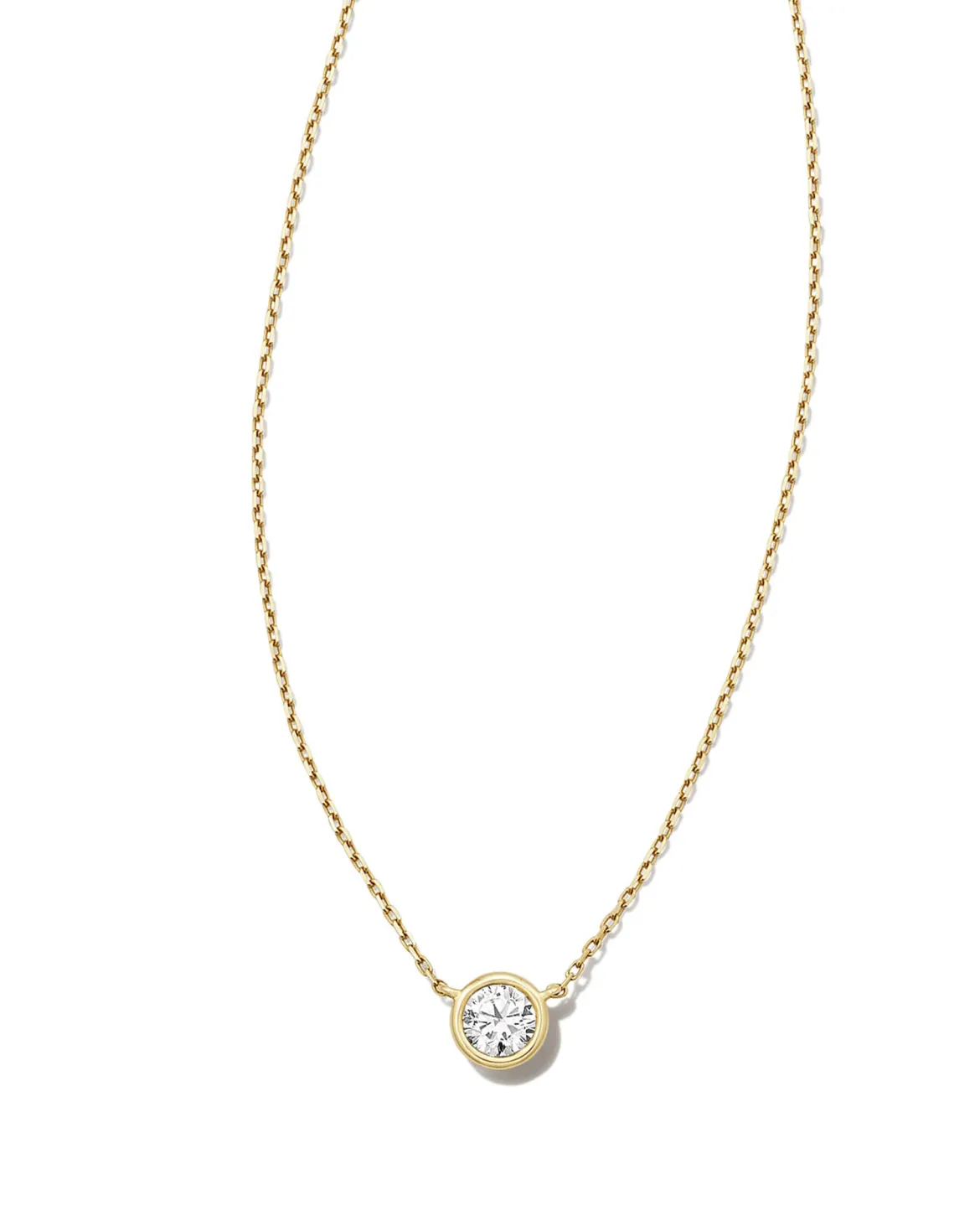 0.25 ct Lab Grown White Diamond Audrey Pendant Necklace in 14k Yellow Gold