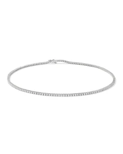 7.95 ct Lab Grown White Diamond Tennis Necklace in 14k White Gold