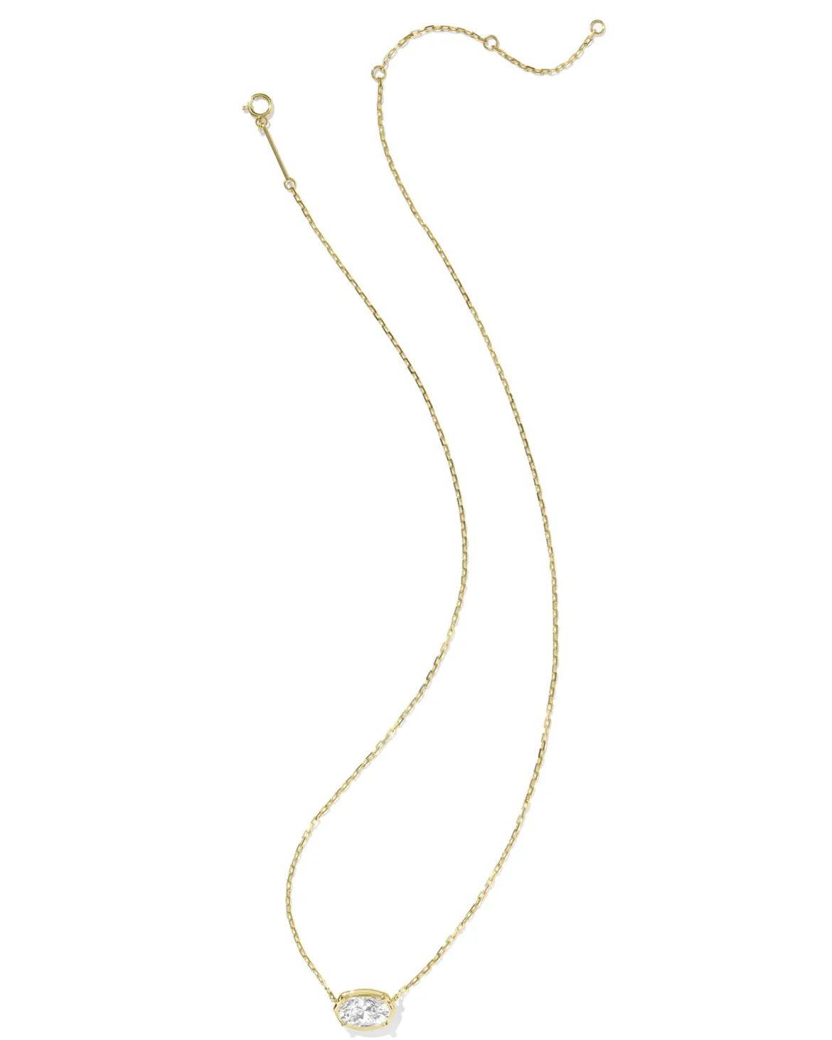 2 ct Lab Grown White Diamond Custom Elisa Pendant Necklace in 14k Yellow Gold