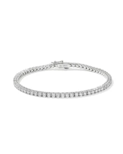 3.8 ct Lab Grown White Diamond Tennis Bracelet in 14k White Gold