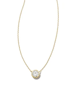 0.5 ct Lab Grown White Diamond Audrey Pendant Necklace in 14k Yellow Gold