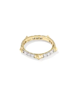 0.76 ct Lab Grown White Diamond Astrid 14k Yellow Gold Band Ring