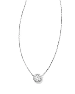 0.5 ct Lab Grown White Diamond Audrey Pendant Necklace in 14k White Gold