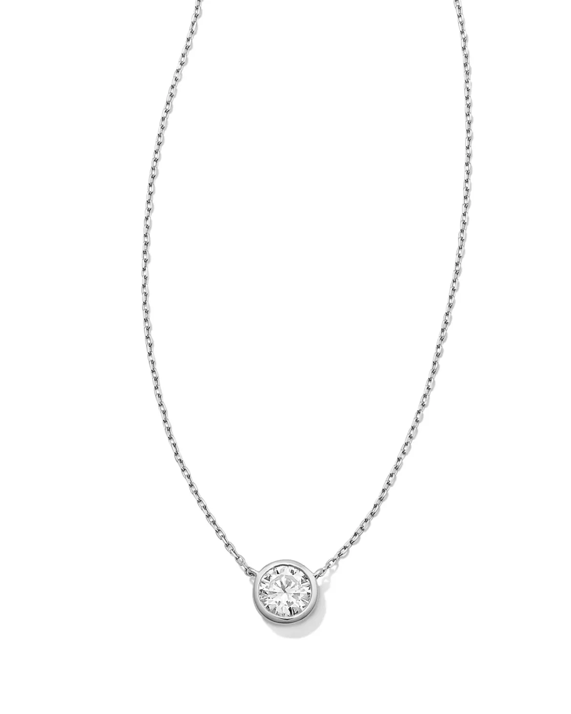 0.5 ct Lab Grown White Diamond Audrey Pendant Necklace in 14k White Gold