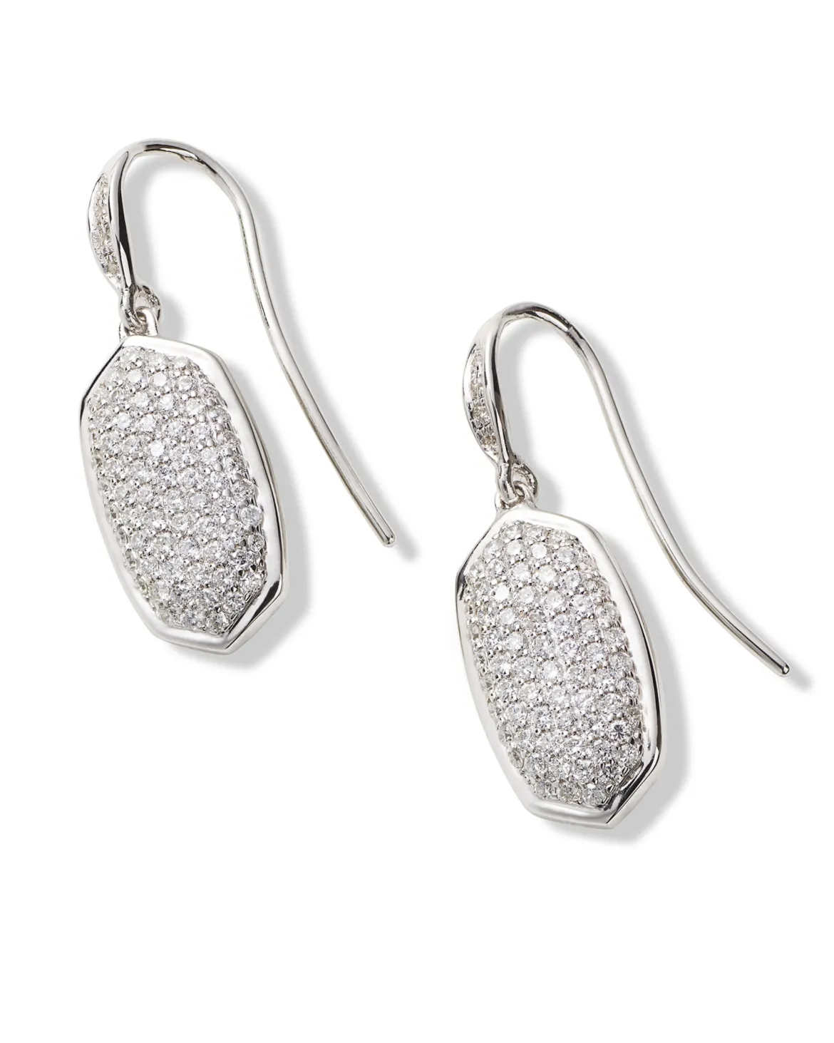 0.78 ct Lee Earrings in Pave Diamond and 14k White Gold
