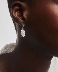 0.78 ct Lee Earrings in Pave Diamond and 14k White Gold