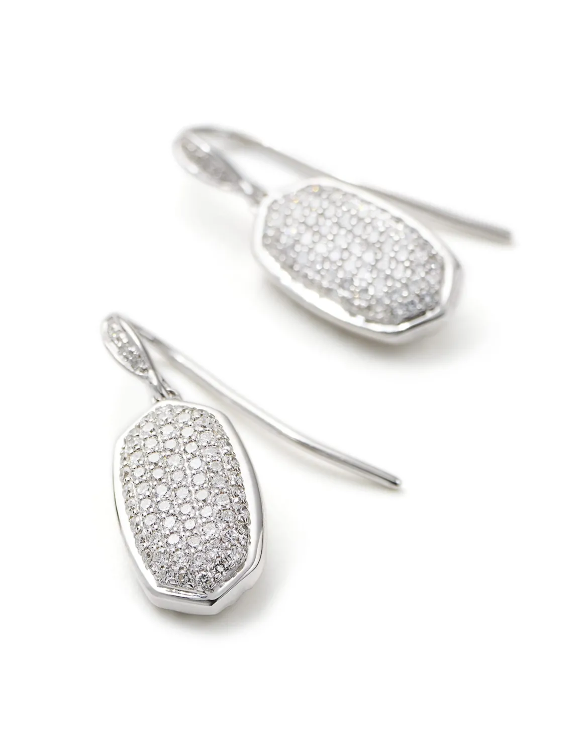 0.78 ct Lee Earrings in Pave Diamond and 14k White Gold