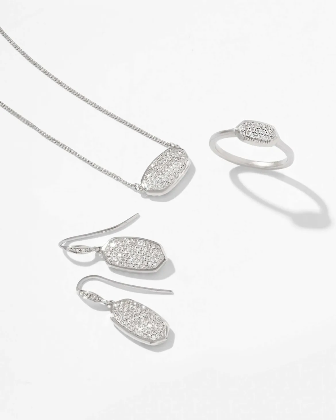 0.78 ct Lee Earrings in Pave Diamond and 14k White Gold
