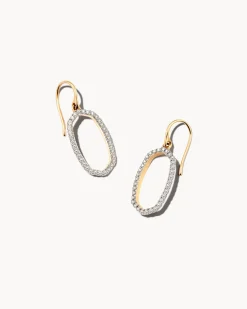 0.34 ct Lee 14k Yellow Gold Open Frame Earrings in White Diamond