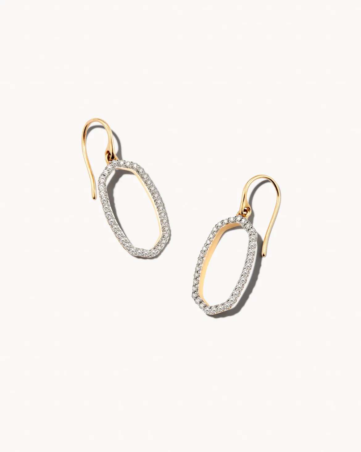 0.34 ct Lee 14k Yellow Gold Open Frame Earrings in White Diamond