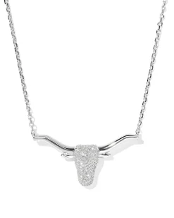 0.29 ct Longhorn 14k White Gold Pendant Necklace