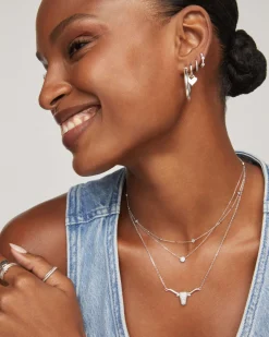 0.29 ct Longhorn 14k White Gold Pendant Necklace