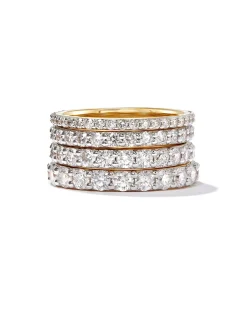 1 ct Marilyn 14k Yellow Gold Full Eternity Band Ring in White Diamond