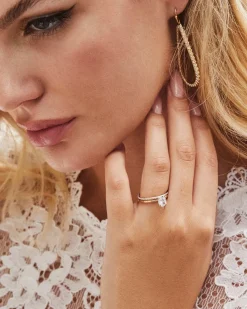 0.5 ct Oval Solitaire Engagement Ring in 14k Yellow Gold
