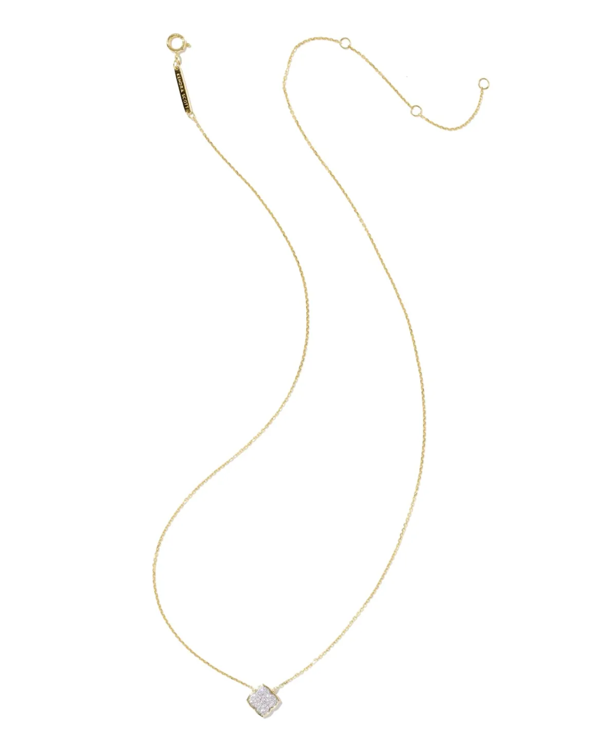 0.12 ct Pave Dira 14k Yellow Gold Short Pendant Necklace