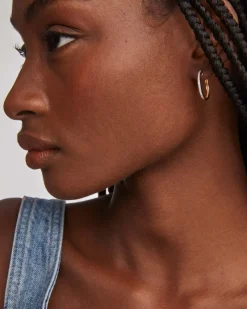 0.19 ct Penelope 20mm Hoop Earrings in 14k Yellow Gold