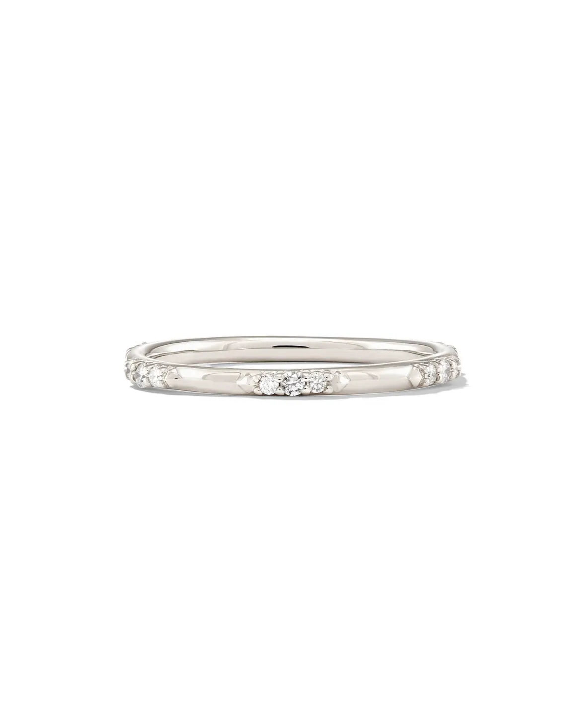 0.19 ct Posey 14k White Gold Band Ring in White Diamonds