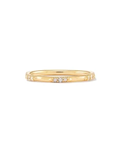 0.19 ct Posey 14k Yellow Gold Band Ring in White Diamonds