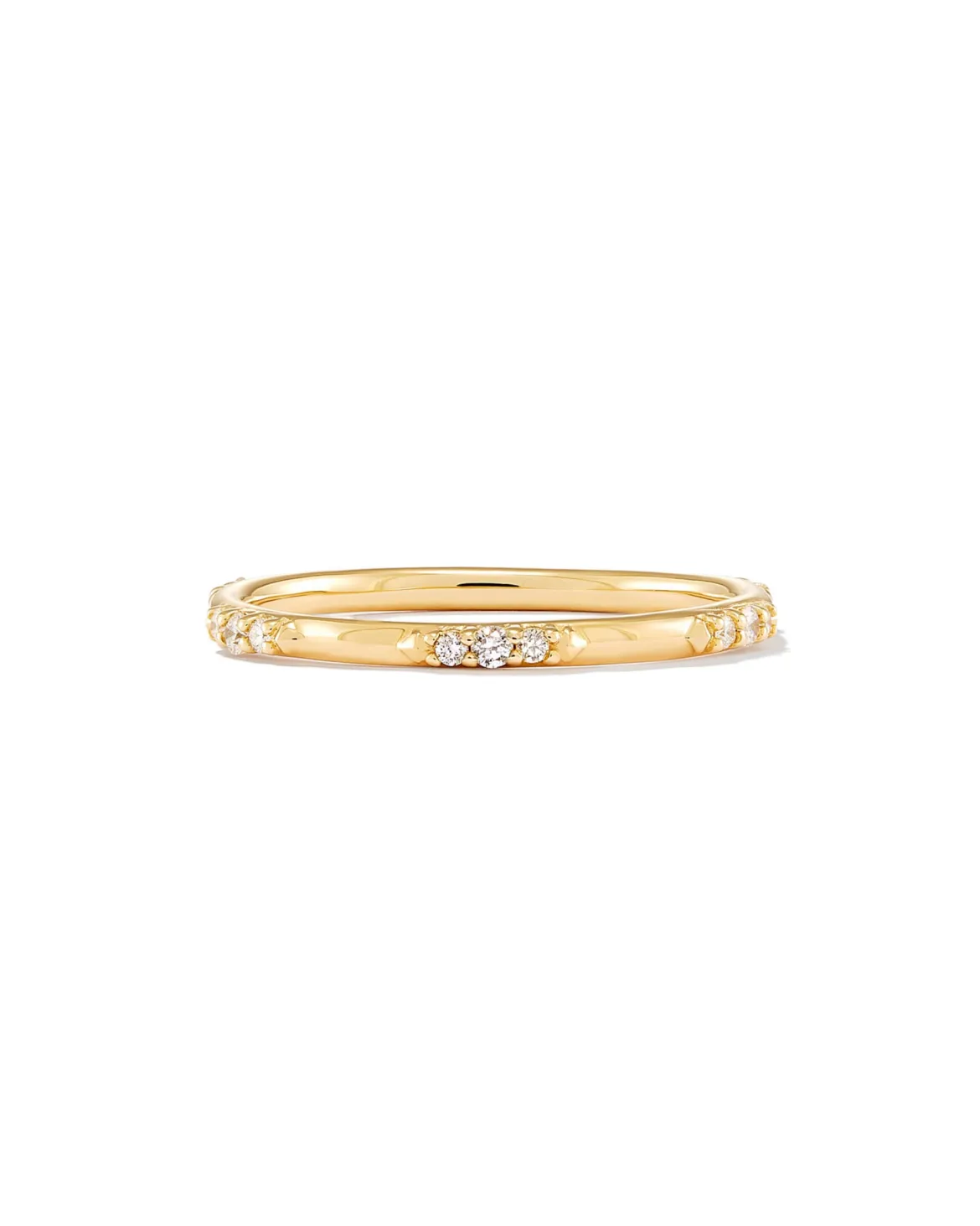0.19 ct Posey 14k Yellow Gold Band Ring in White Diamonds