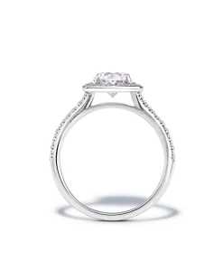 0.5 ct Round Iconic Halo Engagement Ring in 14k White Gold