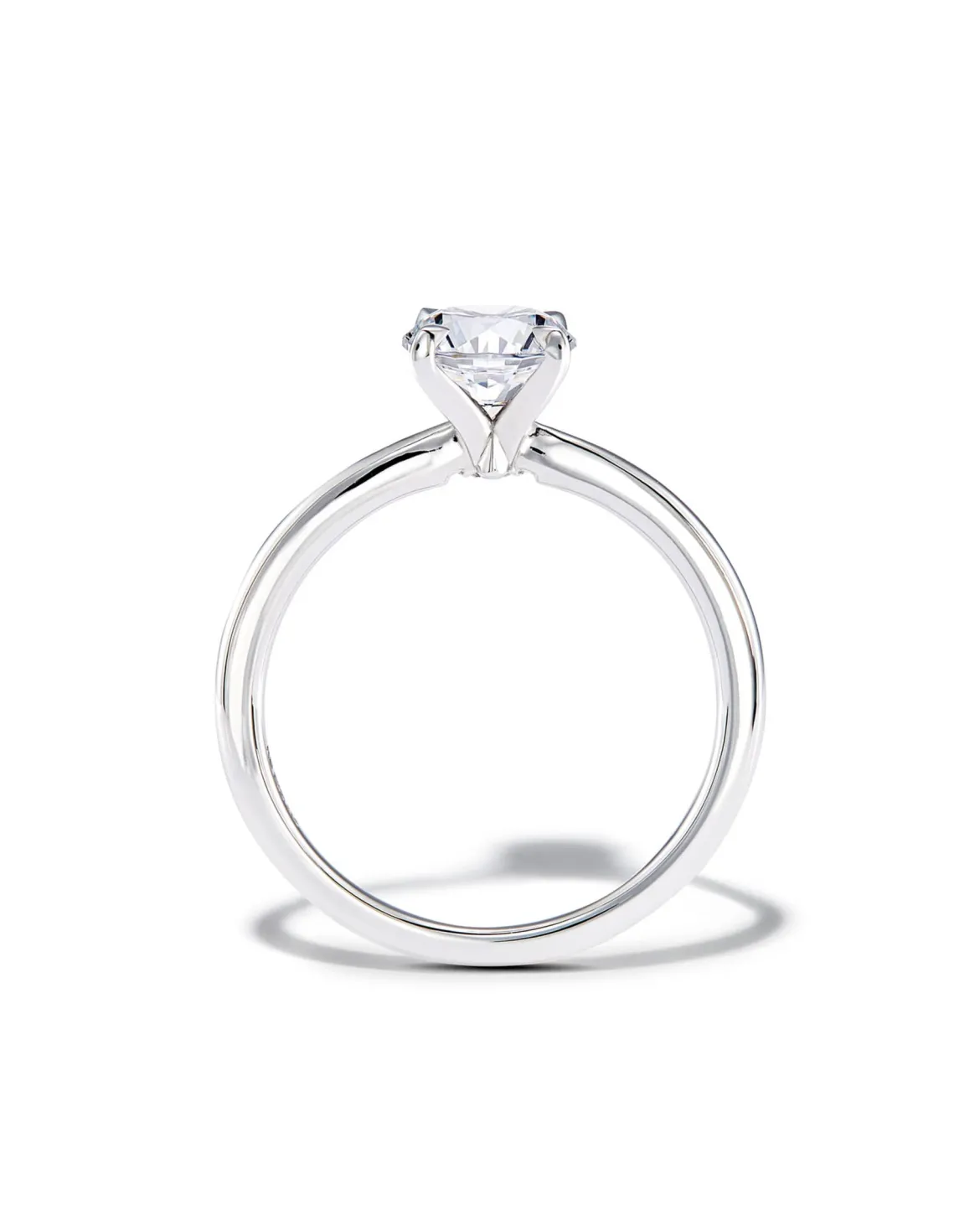 1.5 ct Round Solitaire Engagement Ring in 14k White Gold