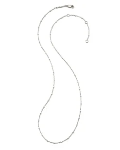 18 Inch Single Satellite Chain Necklace in Sterling Silver