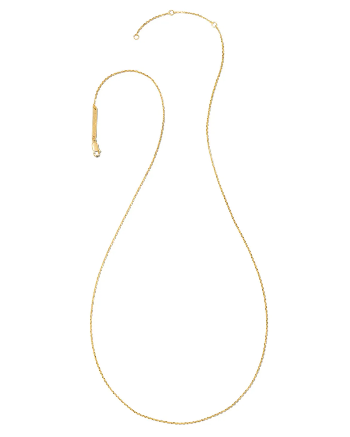 22 Inch Thin Chain Necklace in 18k Gold Vermeil