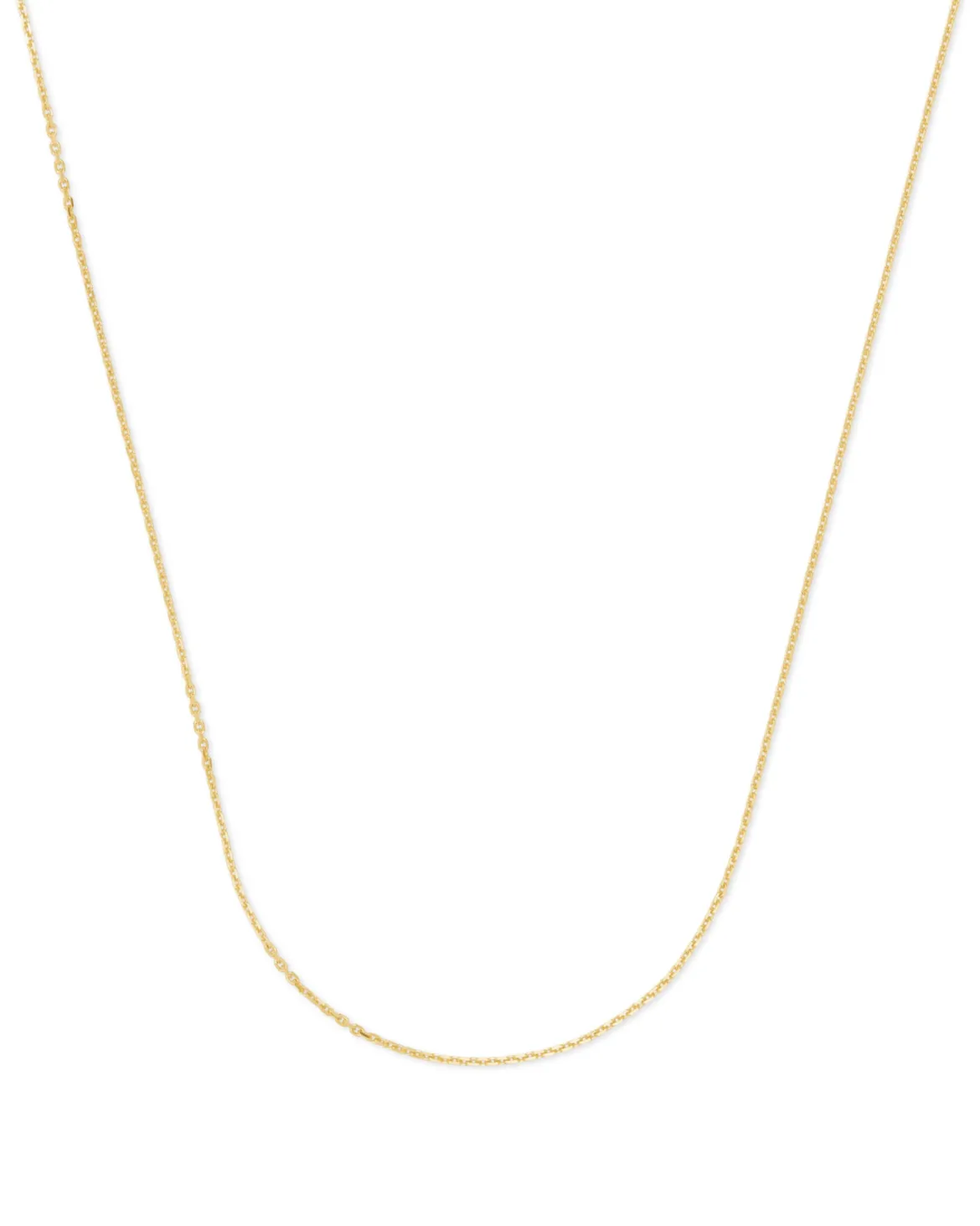 18 Inch Thin Chain Necklace in 18k Gold Vermeil