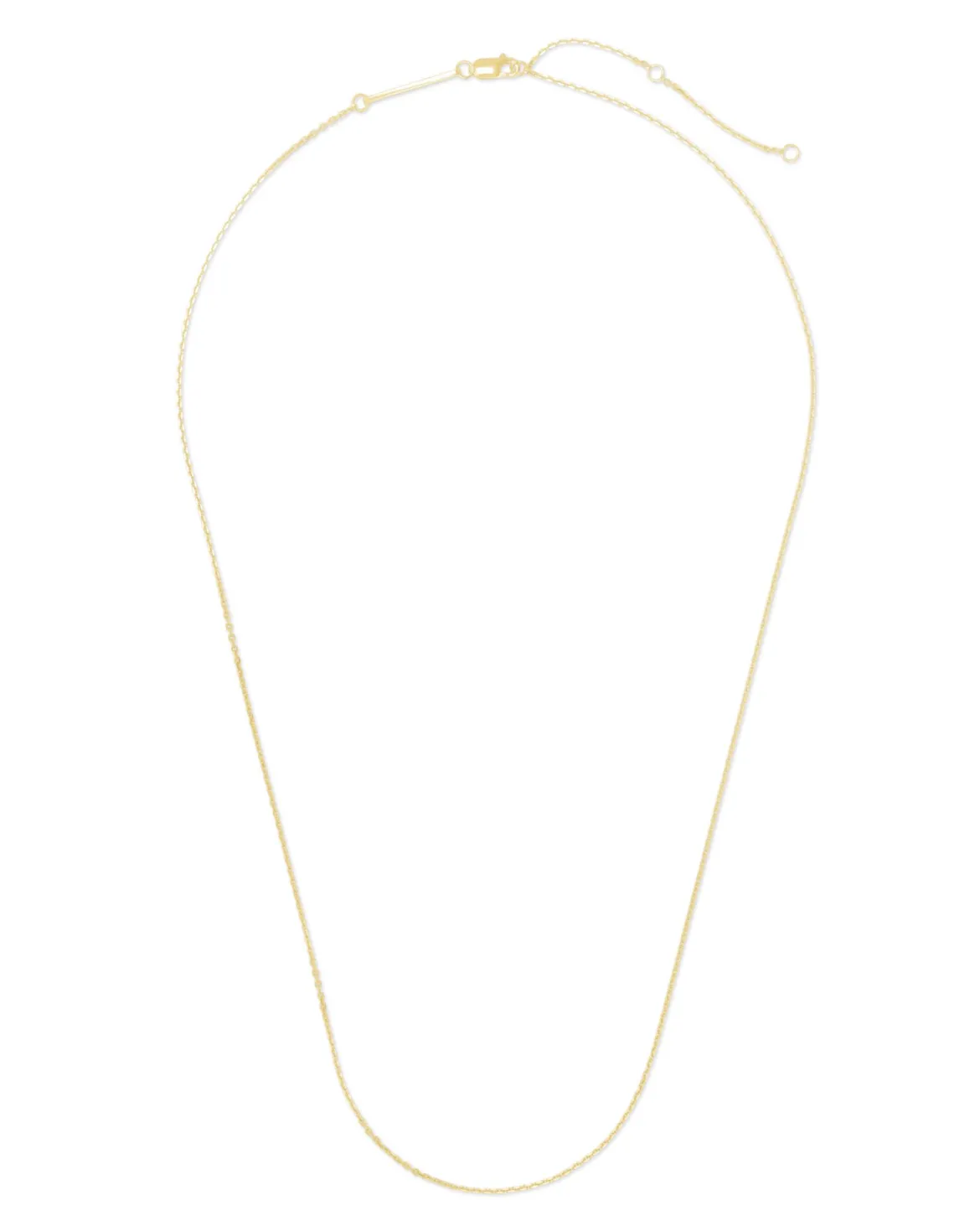 18 Inch Thin Chain Necklace in 18k Gold Vermeil