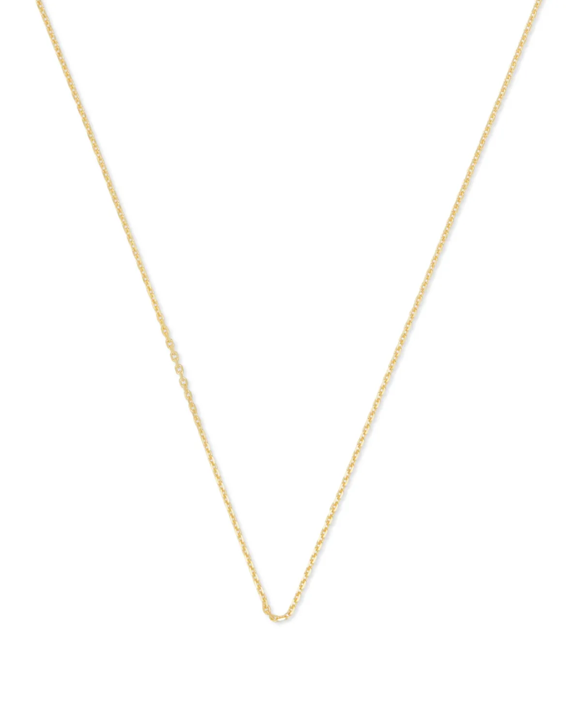 18 Inch Thin Chain Necklace in 18k Gold Vermeil