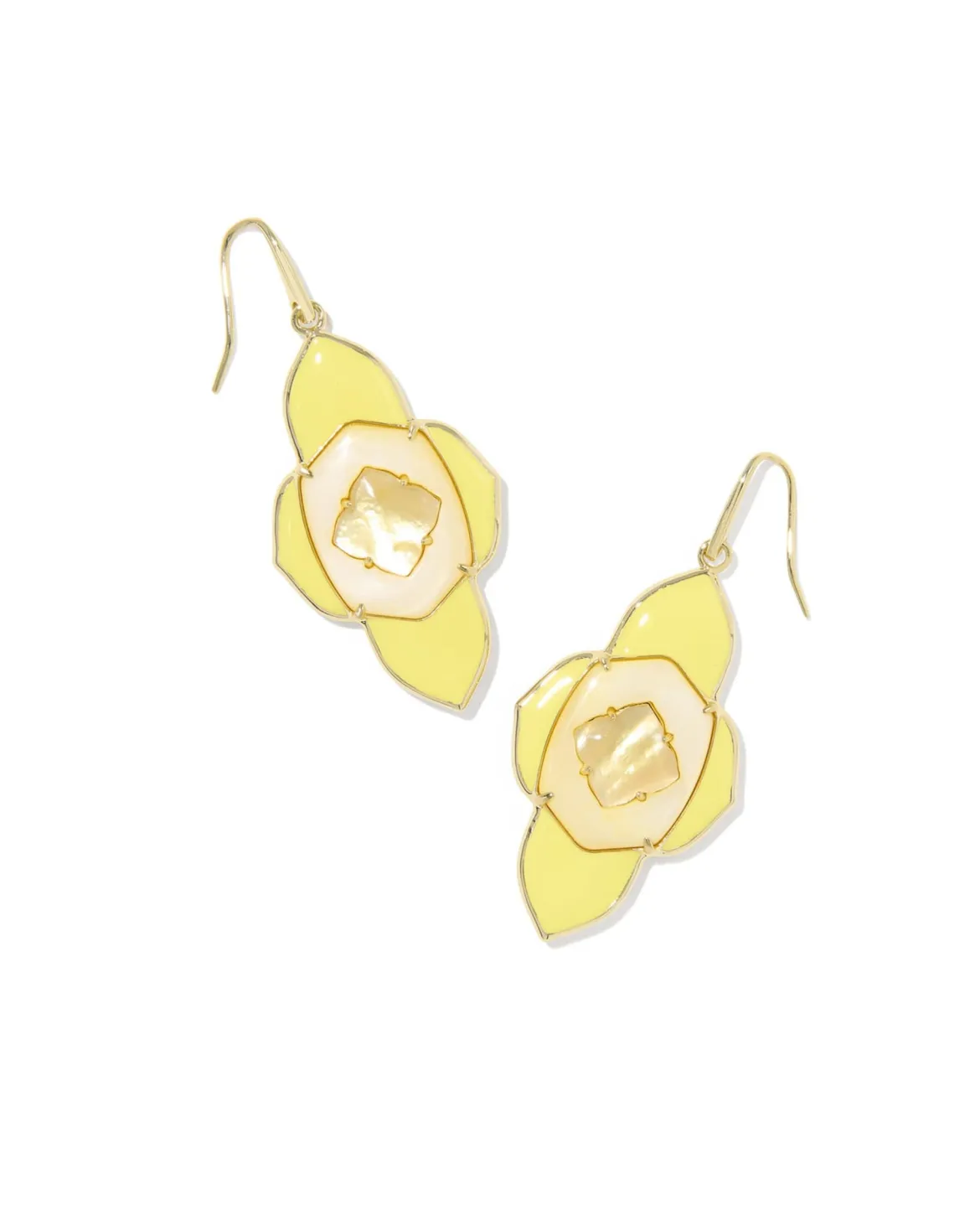Abbie Medallion Gold Drop Earrings