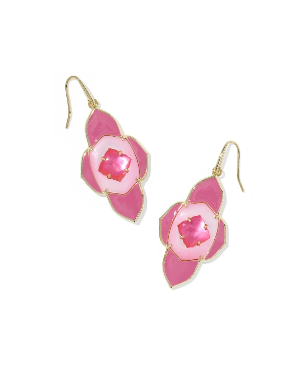Abbie Medallion Gold Drop Earrings