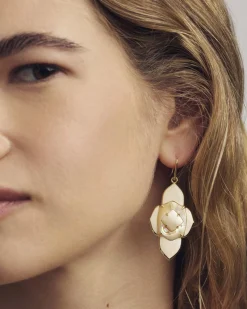 Abbie Medallion Gold Drop Earrings