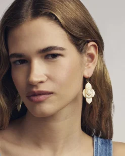 Abbie Medallion Gold Drop Earrings