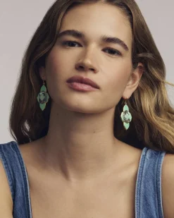 Abbie Medallion Gold Drop Earrings