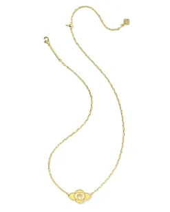 Abbie Medallion Gold Short Pendant Necklace